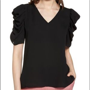 Nordstrom Halogen Black Blouse